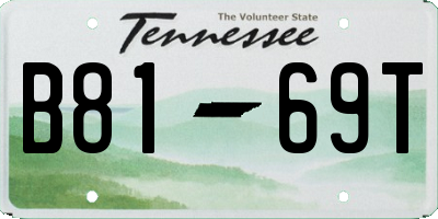 TN license plate B8169T