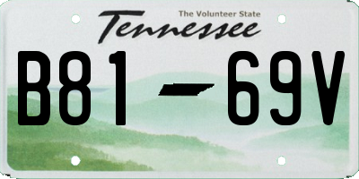 TN license plate B8169V