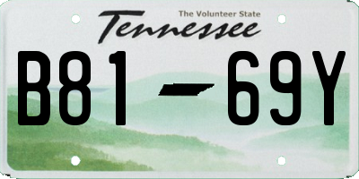 TN license plate B8169Y