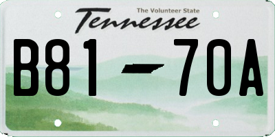 TN license plate B8170A