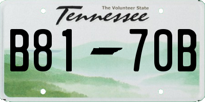 TN license plate B8170B