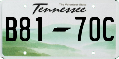 TN license plate B8170C