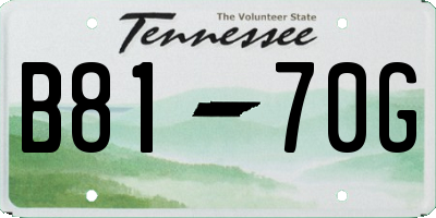 TN license plate B8170G