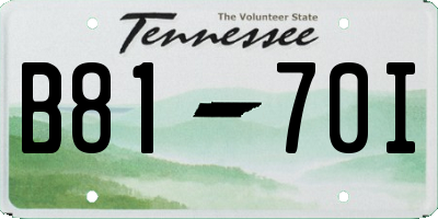 TN license plate B8170I