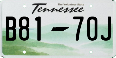 TN license plate B8170J