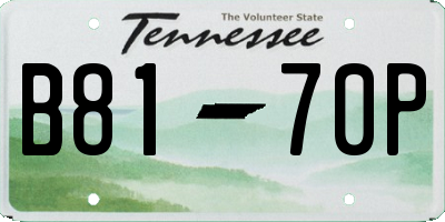 TN license plate B8170P