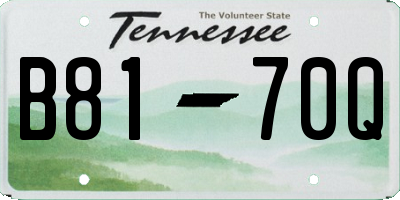 TN license plate B8170Q