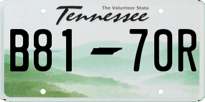 TN license plate B8170R