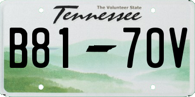 TN license plate B8170V