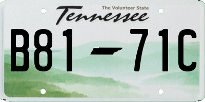 TN license plate B8171C