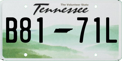 TN license plate B8171L