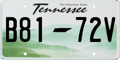TN license plate B8172V
