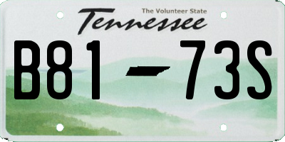TN license plate B8173S