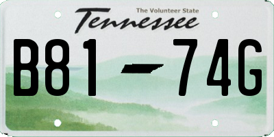 TN license plate B8174G