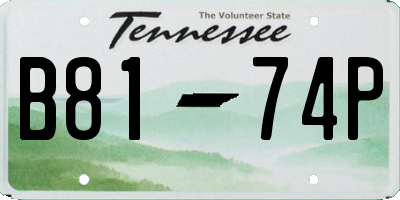 TN license plate B8174P