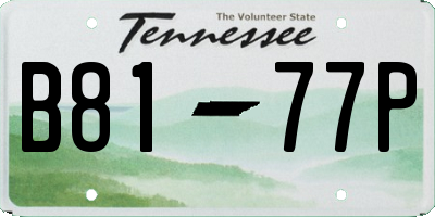 TN license plate B8177P