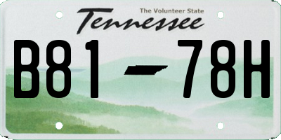 TN license plate B8178H