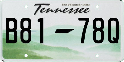 TN license plate B8178Q
