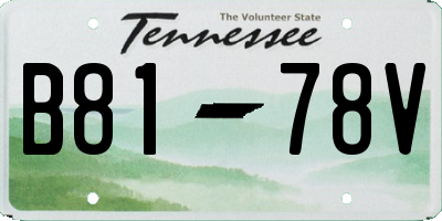 TN license plate B8178V