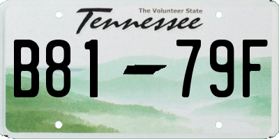 TN license plate B8179F