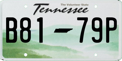 TN license plate B8179P