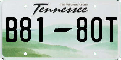 TN license plate B8180T