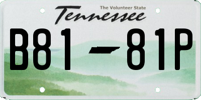 TN license plate B8181P