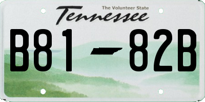 TN license plate B8182B