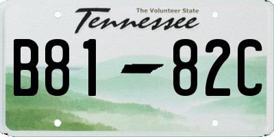 TN license plate B8182C