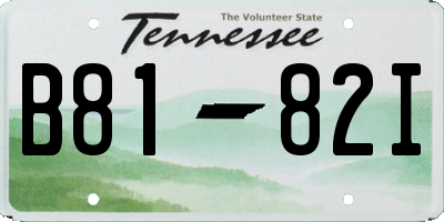 TN license plate B8182I