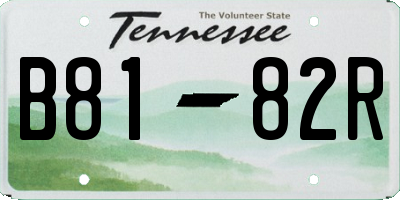 TN license plate B8182R