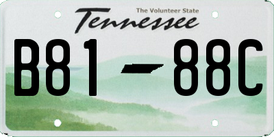 TN license plate B8188C