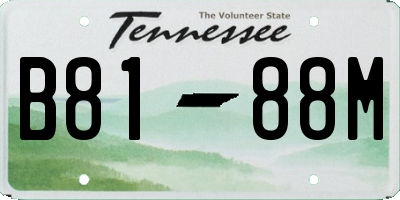 TN license plate B8188M