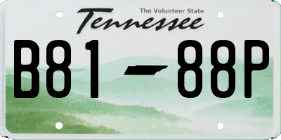 TN license plate B8188P