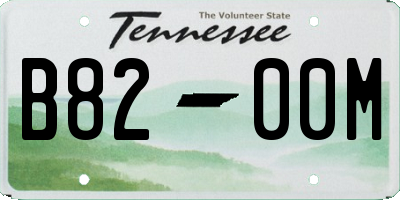 TN license plate B8200M