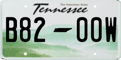 TN license plate B8200W