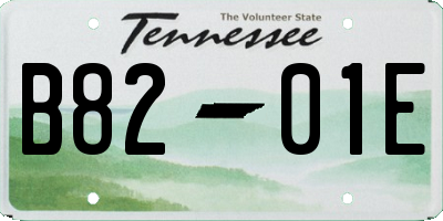 TN license plate B8201E