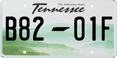 TN license plate B8201F