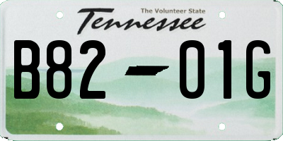 TN license plate B8201G