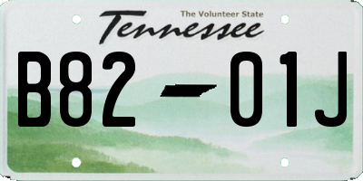 TN license plate B8201J