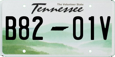 TN license plate B8201V
