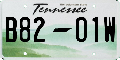 TN license plate B8201W