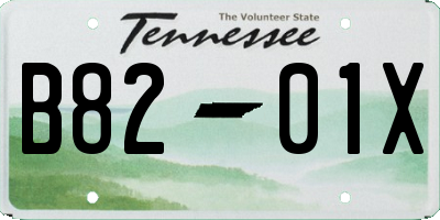 TN license plate B8201X