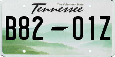 TN license plate B8201Z