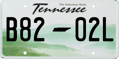 TN license plate B8202L