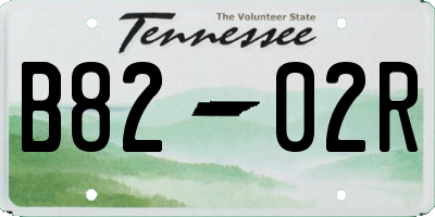 TN license plate B8202R