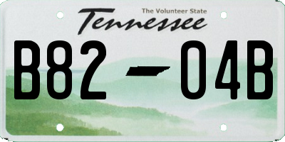 TN license plate B8204B