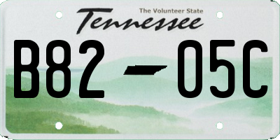 TN license plate B8205C