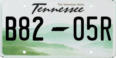 TN license plate B8205R