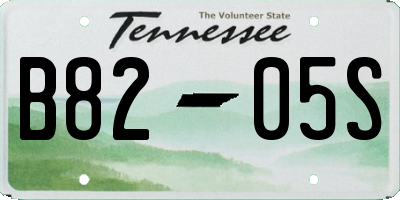 TN license plate B8205S